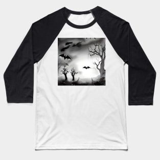 EERIE HALLOWEEN MOONRISE Baseball T-Shirt